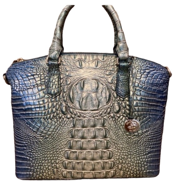 Brahmin Handbags - Brahmin Duxbury Satchel Haven Ombre Melbourne Leather Blue Green NWT LOW PRICE